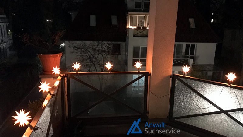 Balkon,Lichterkette