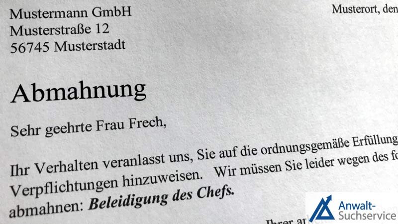 Abmahnung,Schreiben,Arbeitgeber,Chef