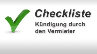 Checkliste - Kündigung Mietvertrag durch Vermieter