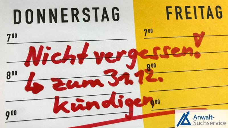 Kündigungsfrist,Kalender