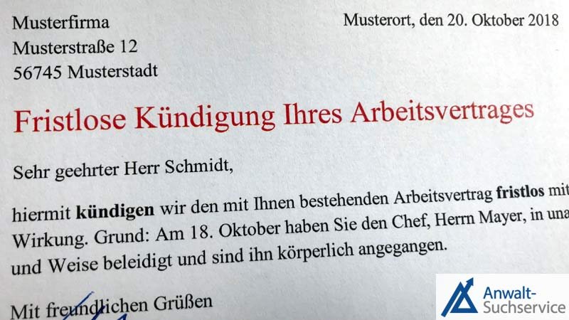 Außerordentliche kündigung arbeitnehmer