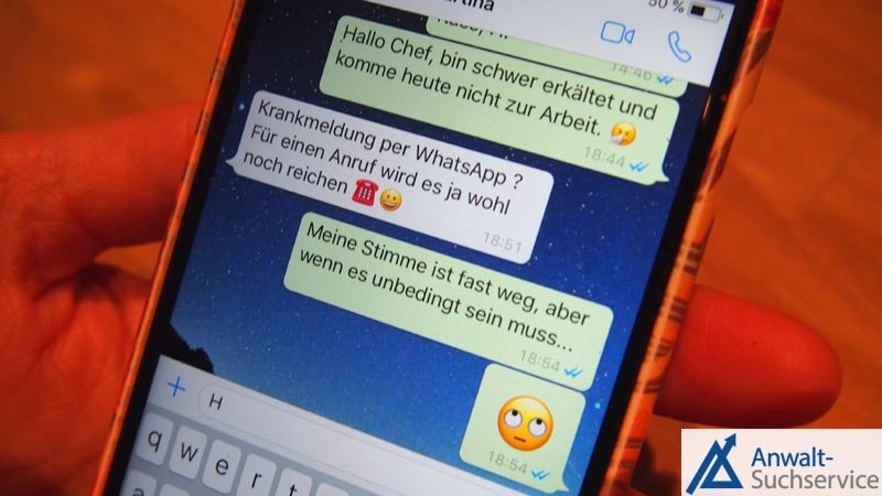 WhatsApp,Krankschreibung,Arbeitnehmer,SMS