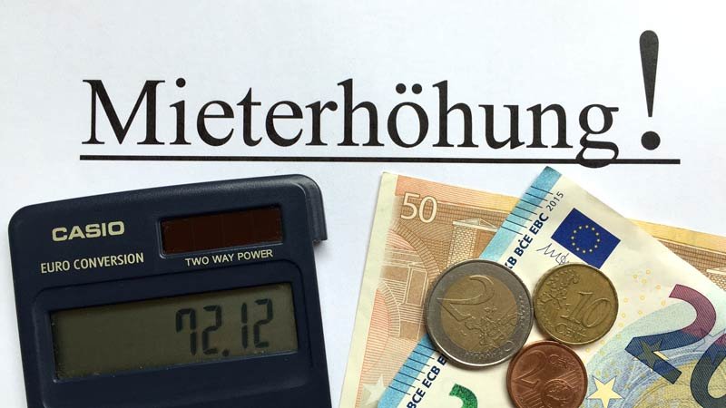 Mieterhöhung,Taschenrechner,Bargeld