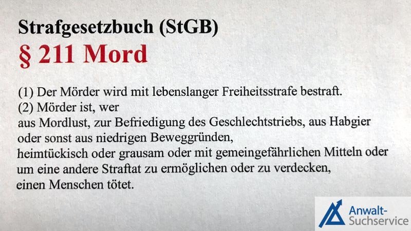 Mord,Totschlag,Mordmerkmale,Freiheitsstrafe,Vorsatz