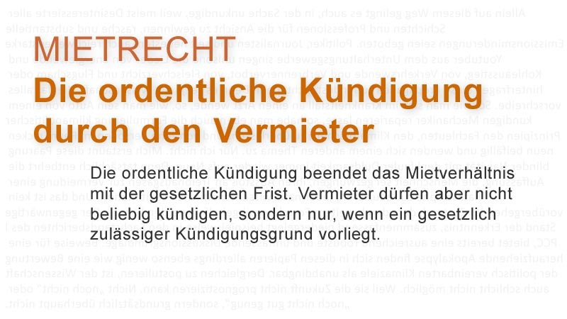 Kündigungsfrist mieter §§573