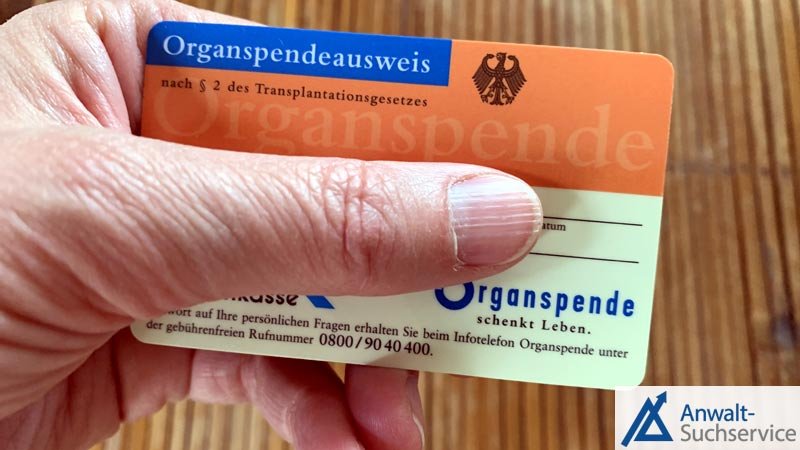 Organspendeausweis,Hand