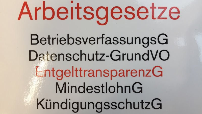 Arbeitsgesetze,Entgelttransparenzgesetz,Buchdeckel