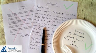 Welche Formvorschriften gelten bei einem Testament?