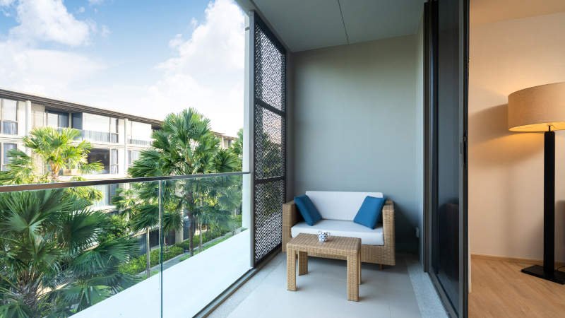 Blick auf den Balkon Wohnung,Balkon,Sofa